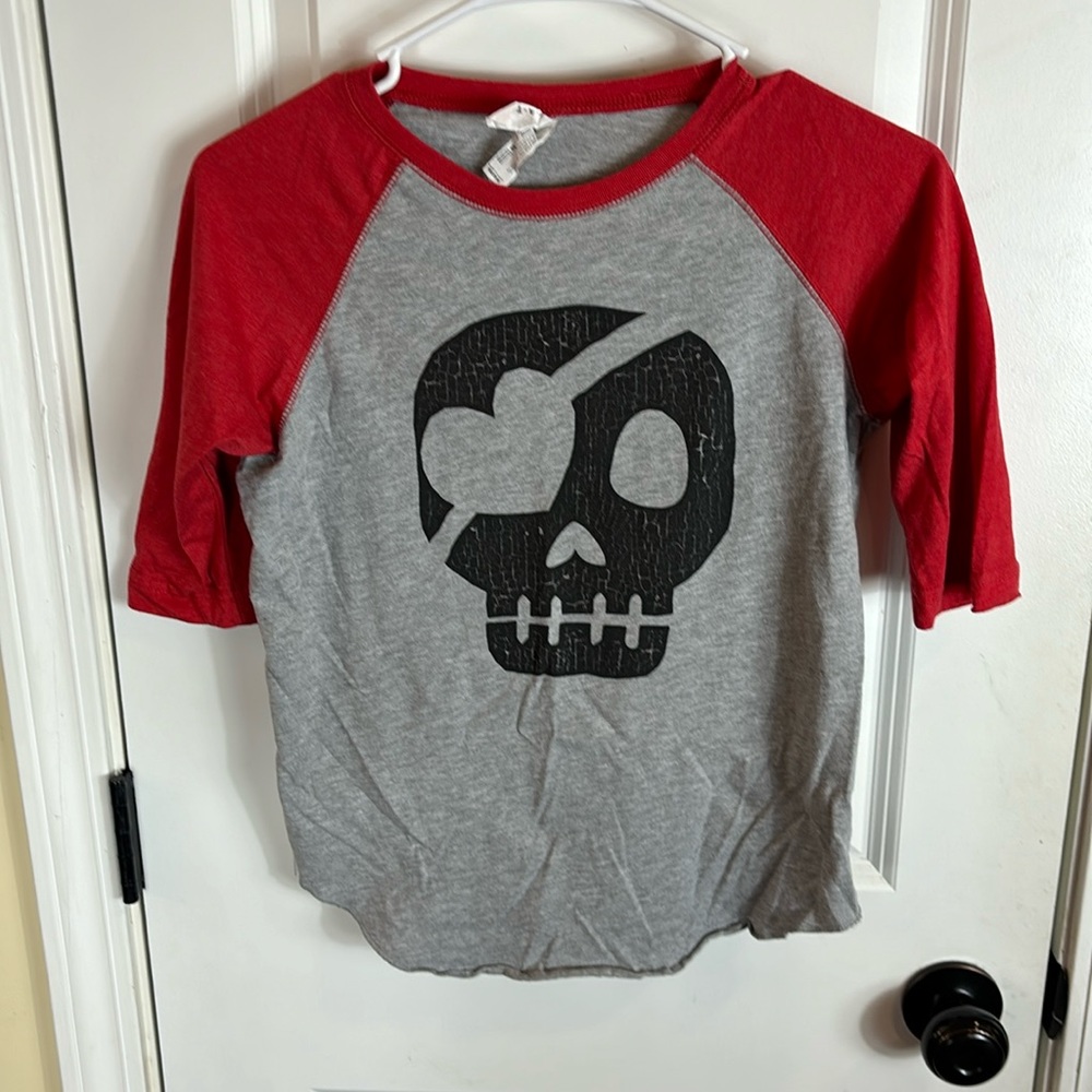 Skull Heart Baseball Style Shirt